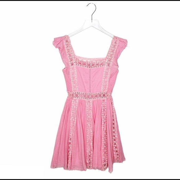 Free People One Verona Lace Mini Dress - Picture 3 of 9